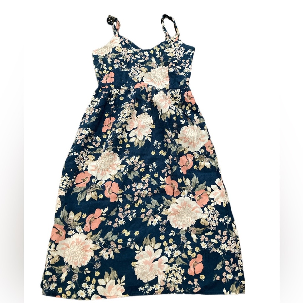 Cynthia Rowley Linen Floral Sleeveless Dress